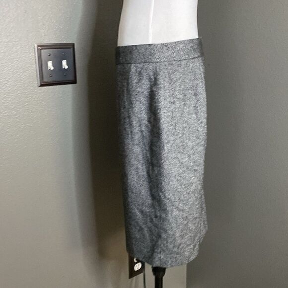 Ann Taylor Tweed Black White Pencil Skirt Wool blend - Picture 9 of 12